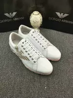 baskets en cuir emporio armani zapatos white gold